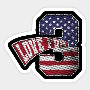 Love For 3 Halftone Version Sticker